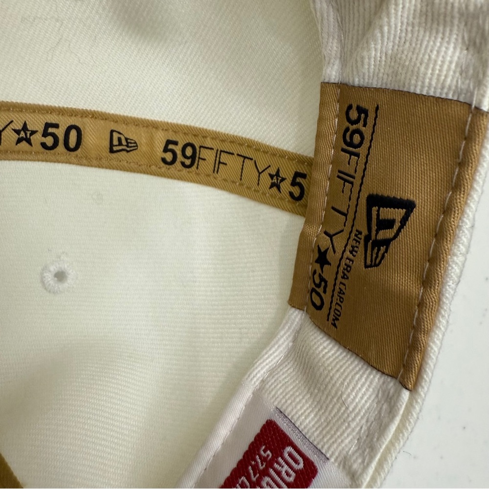 New Era LA Dodgers MLB Hat Cap All White 7 1/4 - Picture 7 of 9